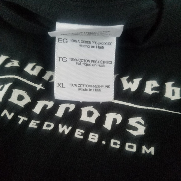 Men's Halloween sz. XL X-Large Black T-shirt HAUNTED WEB OF HORROR - Picture 6 of 6